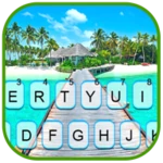 beach vacation keyboard backgr android application logo